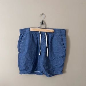 Old Navy Relaxed Linen-Blend Elastic Waist Jogger Shorts (L 35-38)